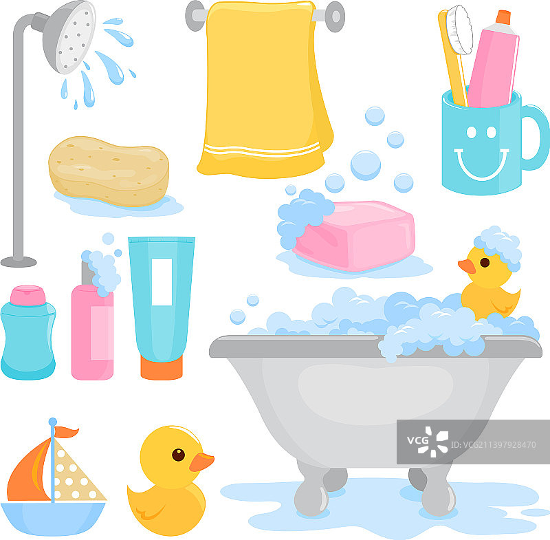 沐浴淋浴用品系列图片素材