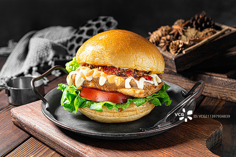 汉堡包 猪扒包 鸡扒包 鳗鱼猪扒包 厚蛋猪扒包 肉松猪扒包图片素材