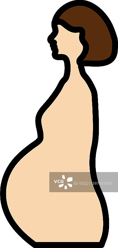 带有婴儿图标的孕妇图片素材