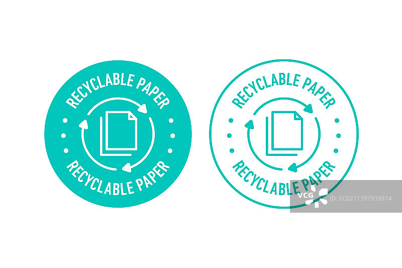 再生纸图标徽标标志图片素材