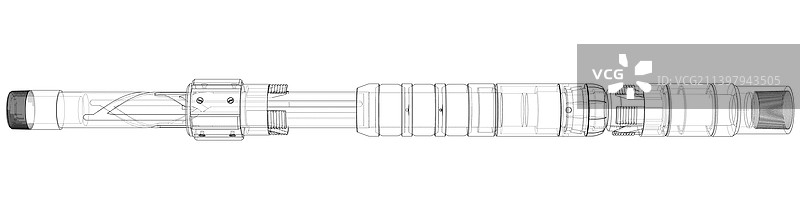 圆柱形设备素描轮廓图图片素材