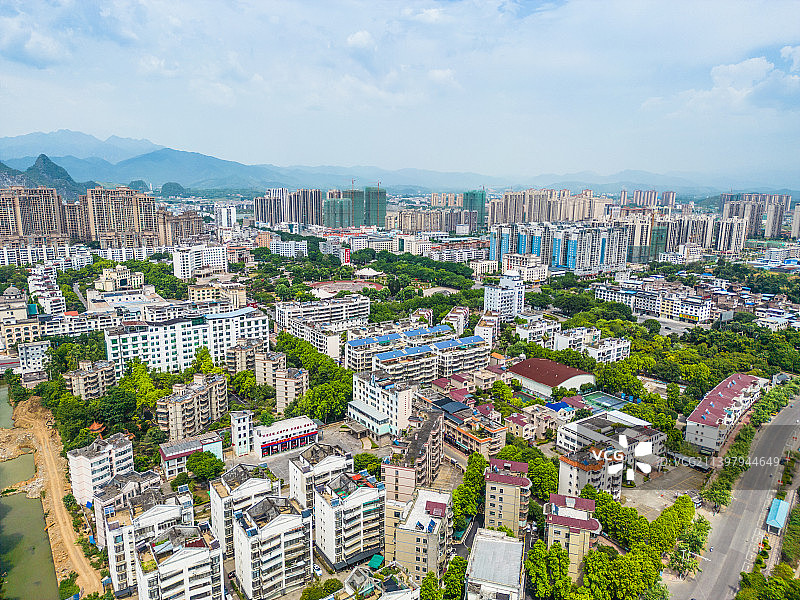 航拍广西贺州风光图片素材