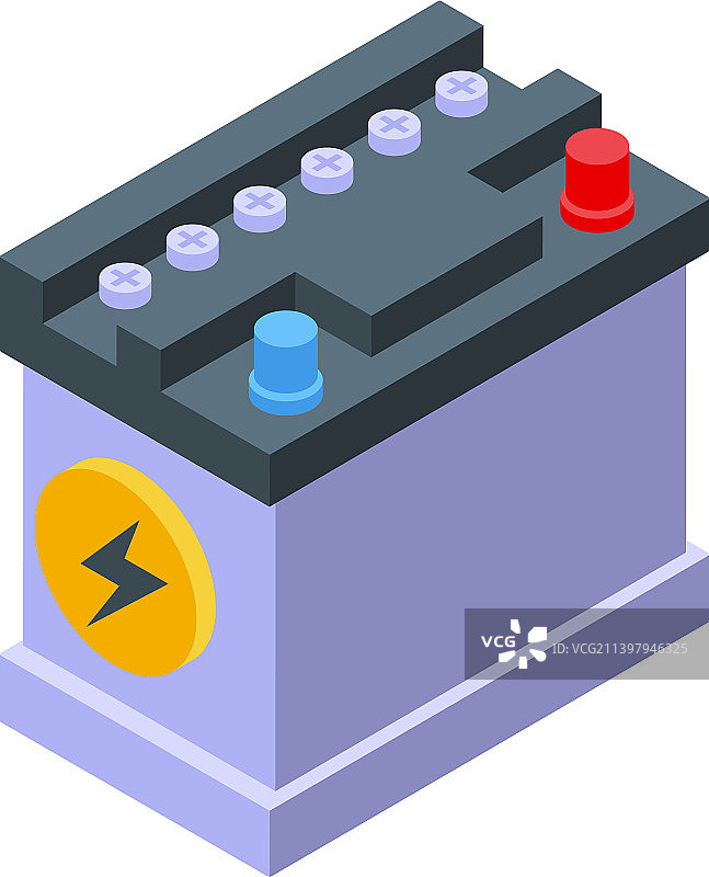 汽车电池图标2.5D电源能量图片素材