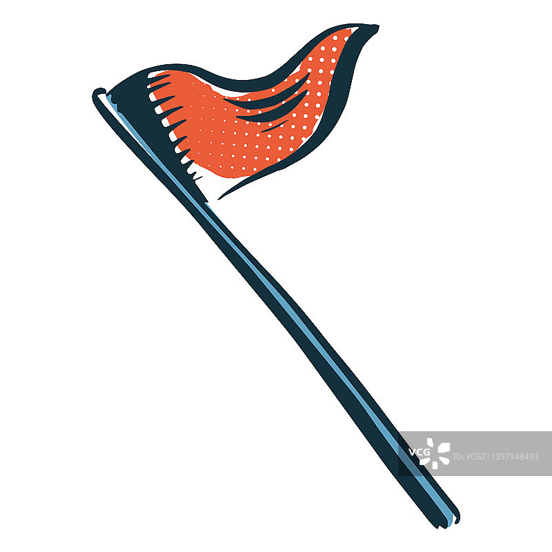 手绘足球角球红旗图片素材