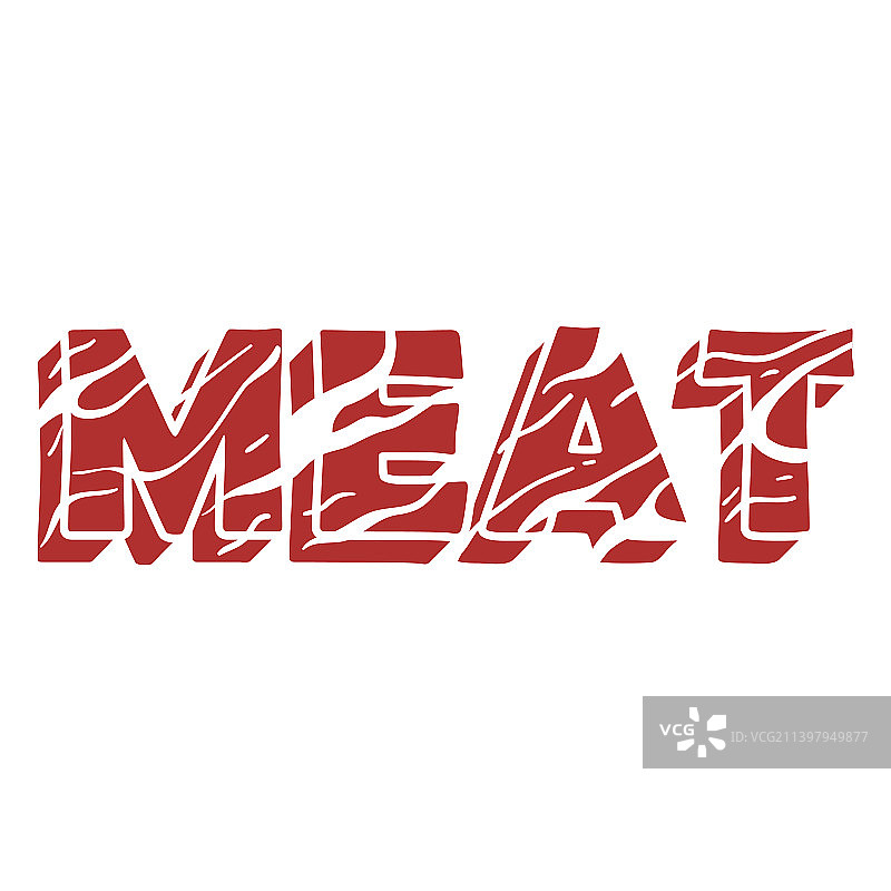 生肉文字切割图片素材