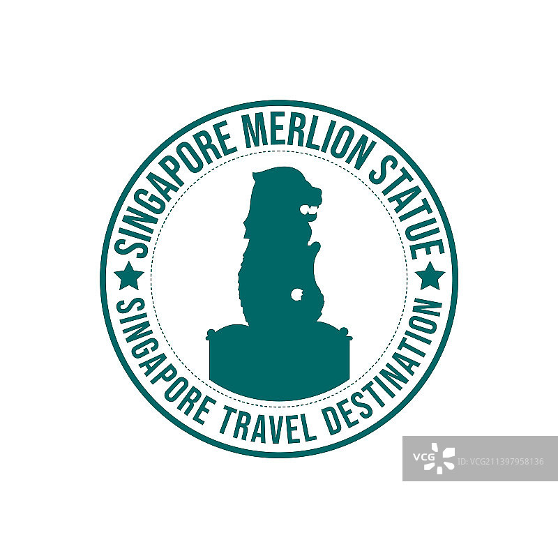 新加坡鱼尾狮历史雕像图片素材