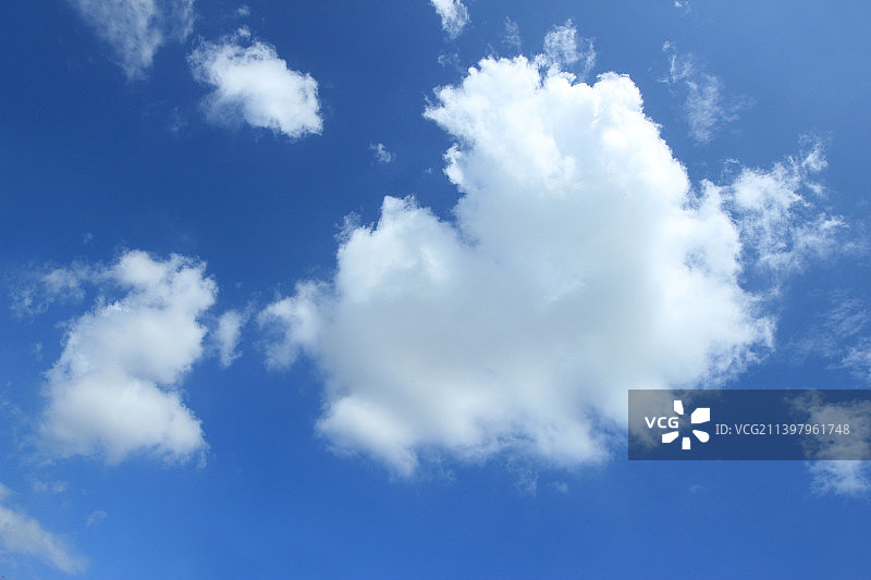 仅天空、广告、云朵、云层、晴天、蓝天、白云、天气、夏天、留白图片素材
