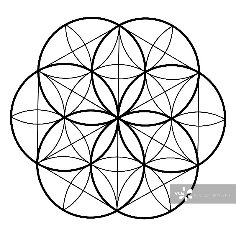 种子生命神圣几何图片素材