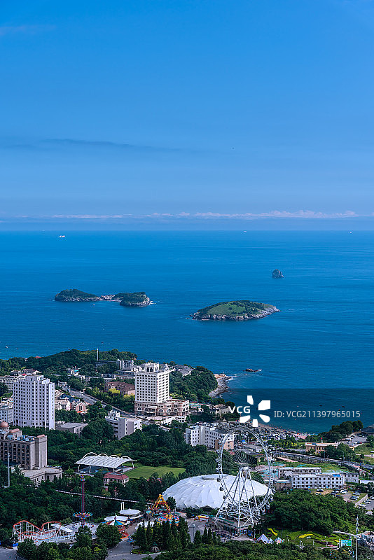 俯瞰中国辽宁大连森林动物园风景图片素材