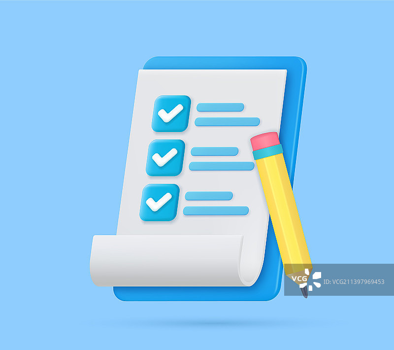 3D纸质剪贴板任务图片素材