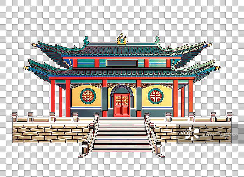 太原地标古建筑素材晋祠图片素材