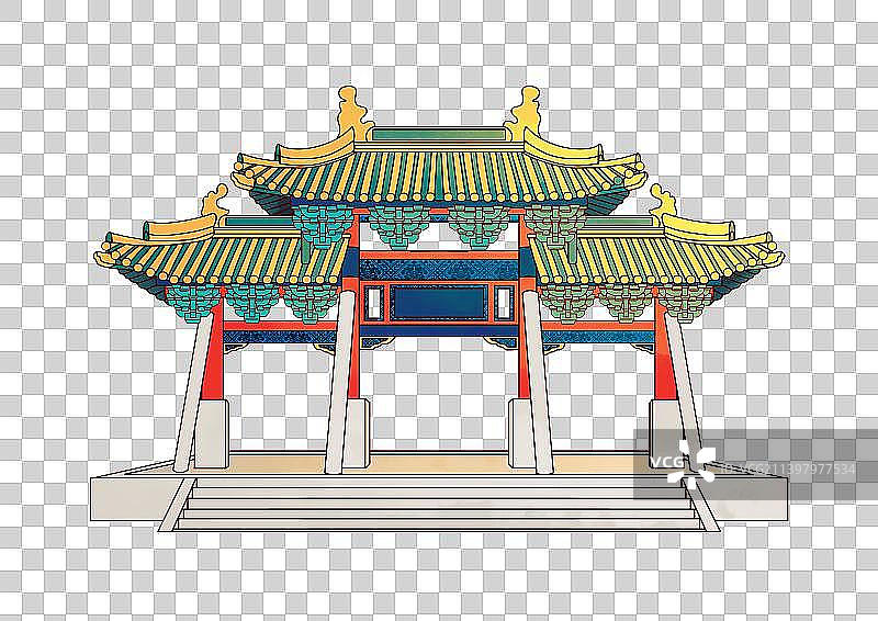 太原地标古建筑素材晋祠图片素材