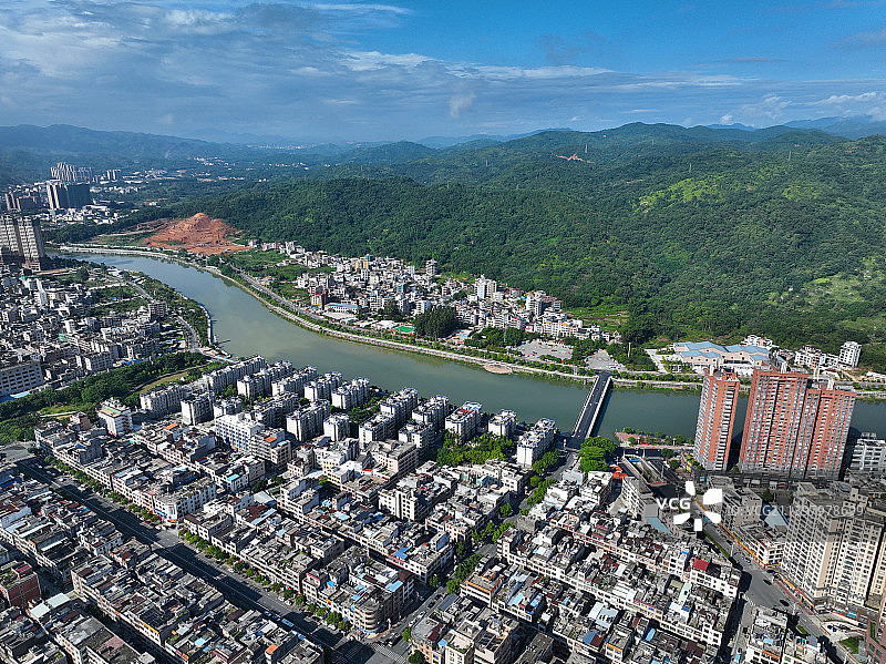 广东省汕尾市陆河县陆河公园航拍图片素材