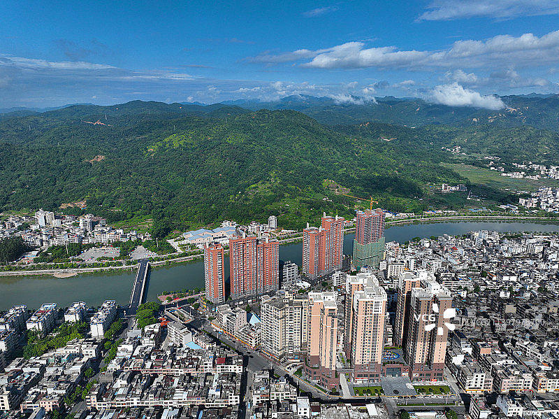 广东省汕尾市陆河县陆河公园航拍图片素材