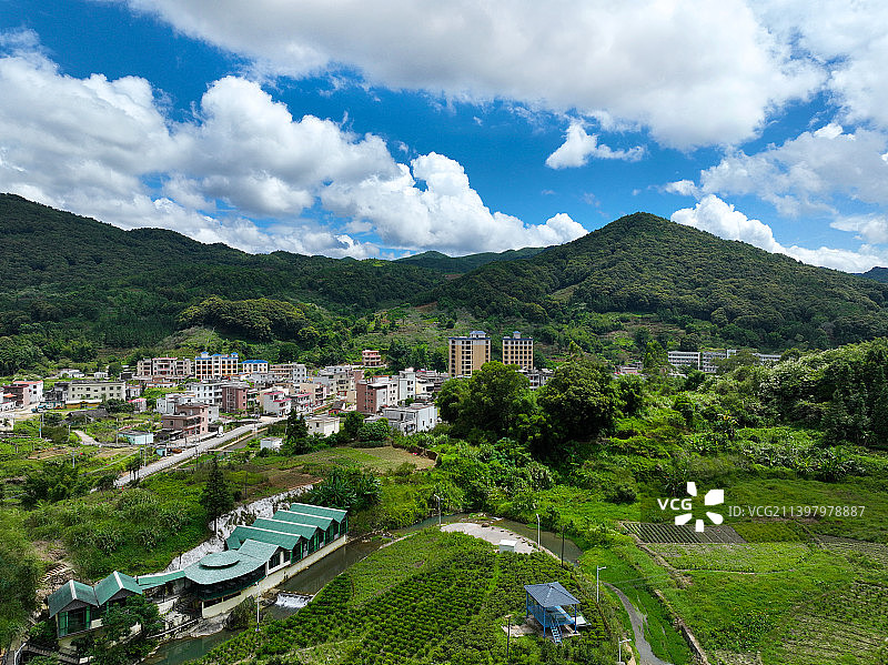 广东省汕尾市陆河县南万镇红椎林省级自然保护区航拍图片素材