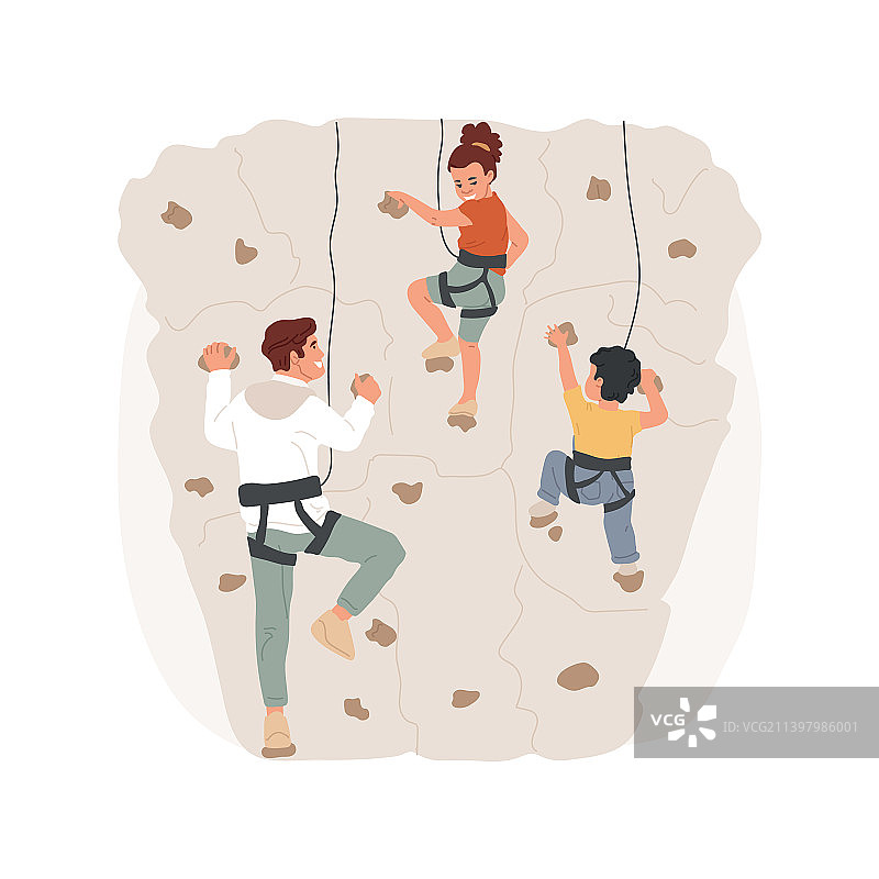 攀岩隔离卡通图片素材