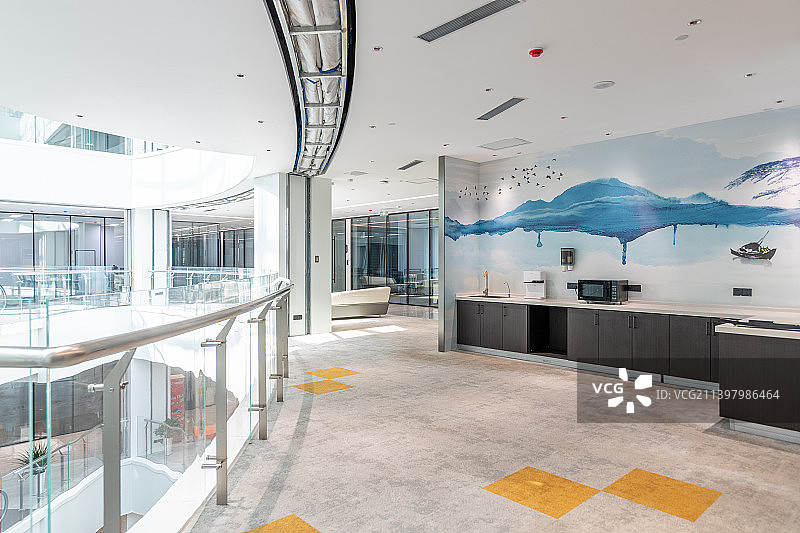 公司休息区，现代建筑大厅图片素材