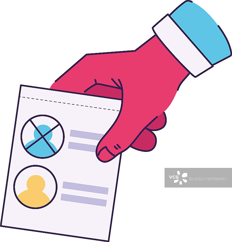 手持选票图片素材