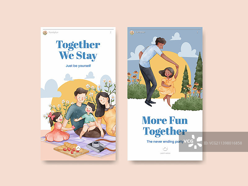 家庭欢乐日Instagram模板图片素材