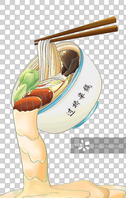 云南美食元素过桥米线图片素材
