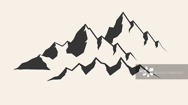 山脉剪影图片素材