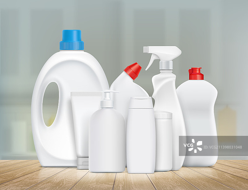 塑料清洁剂瓶子模板图片素材