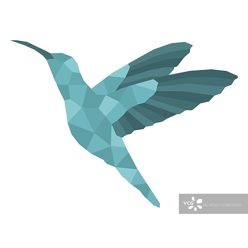 蜂鸟动物多边形图片素材