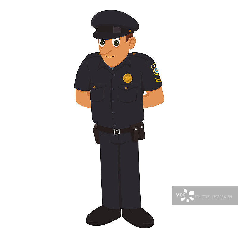 卡通警察职业图片素材