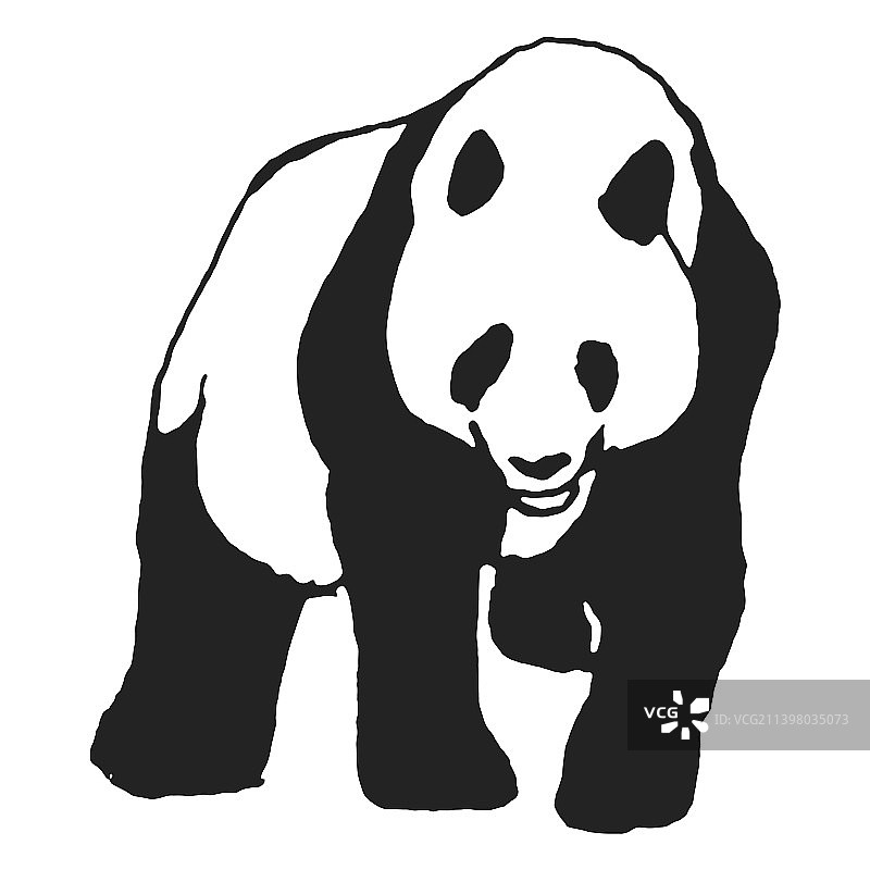 熊猫走路图片素材