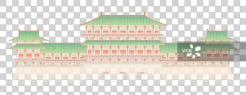 洛阳应天门历史建筑插画图片素材