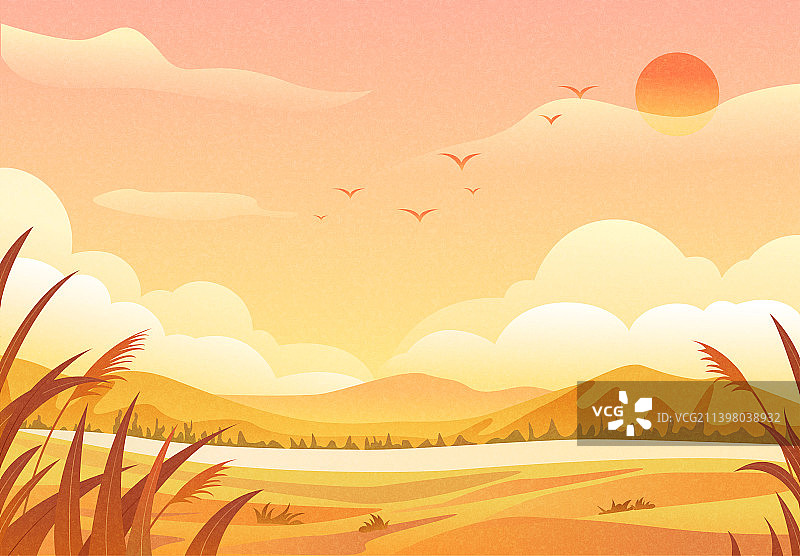 矢量秋天风景插画2图片素材