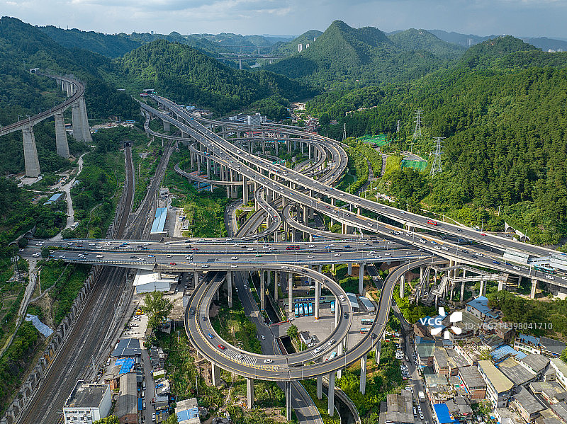 贵州省贵阳市云岩区黔春立交桥图片素材