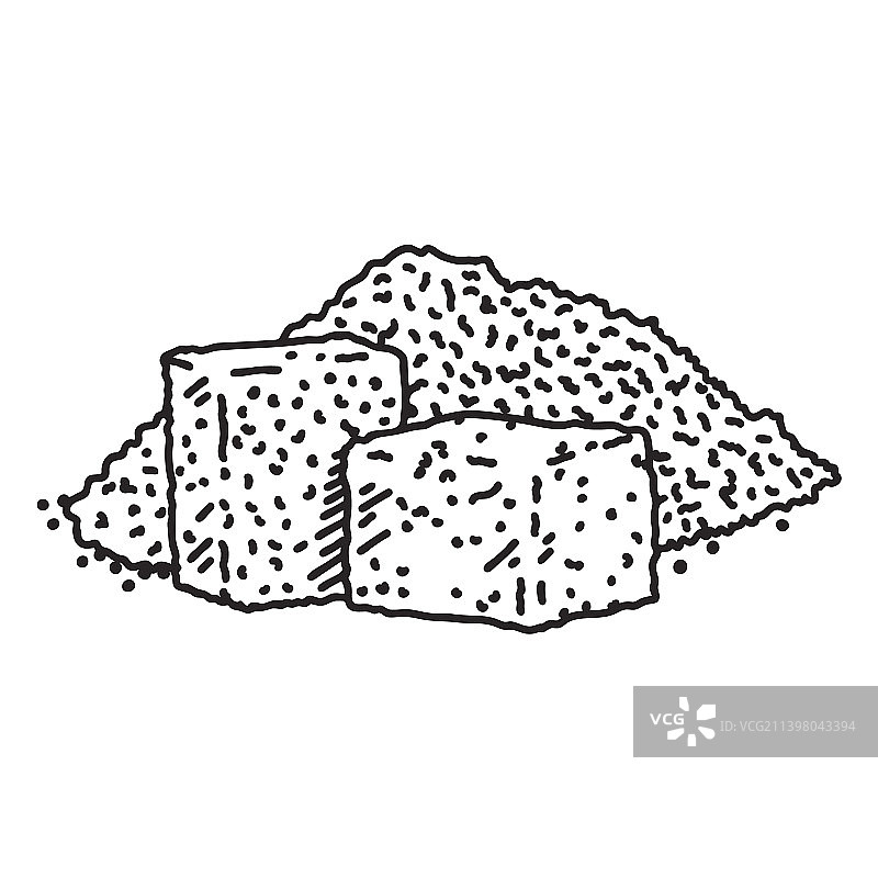 手绘糖块图片素材