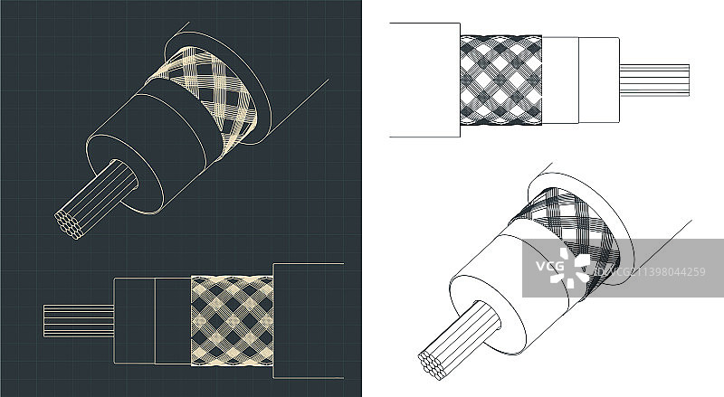 天线电缆蓝图图片素材