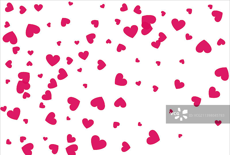 红色爱心背景和纸屑背景图片素材