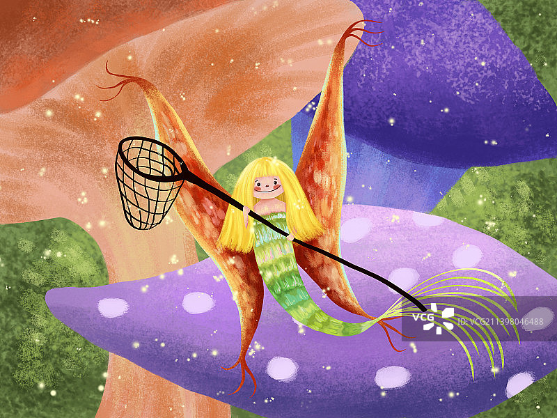 小精灵故事性插画图片素材