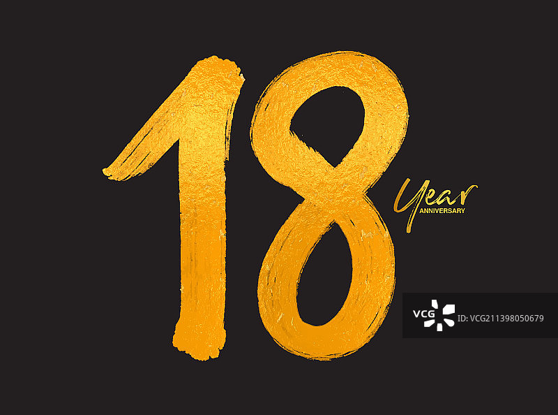 金色18周年庆典图片素材