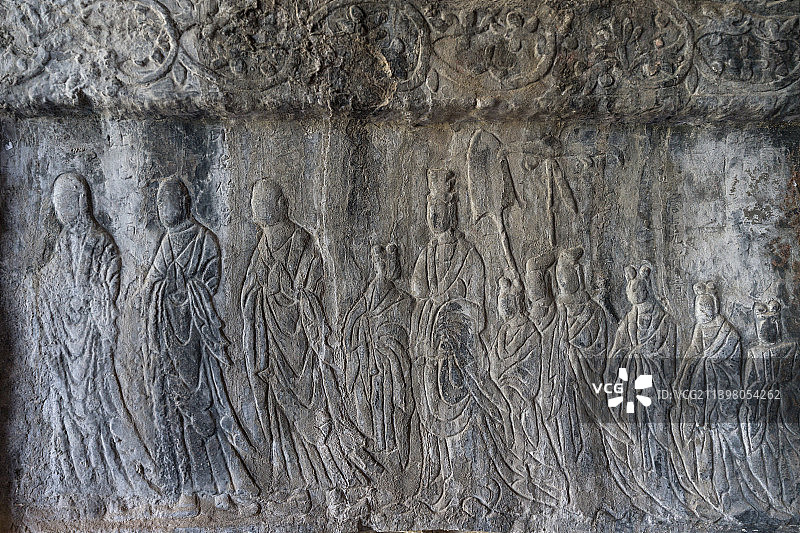 龙门石窟古阳洞图片素材