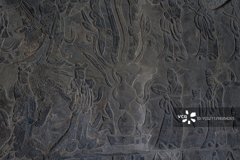 龙门石窟古阳洞图片素材