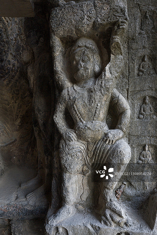 龙门石窟古阳洞图片素材