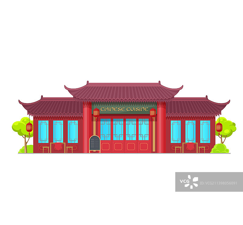 中餐馆建筑图标图片素材