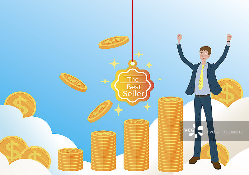 销售冠军的商业人士图片素材