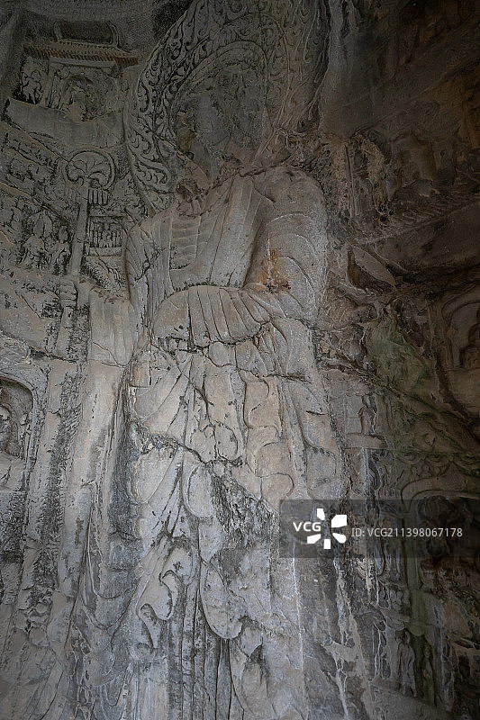 龙门石窟莲花洞图片素材