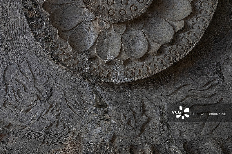 龙门石窟莲花洞图片素材