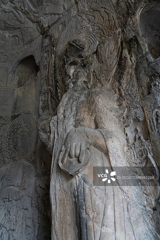 龙门石窟莲花洞图片素材