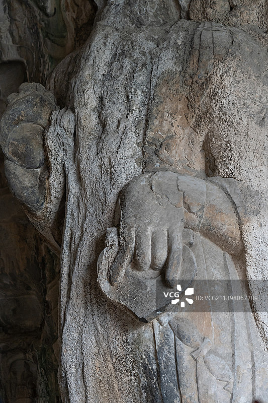 龙门石窟莲花洞图片素材