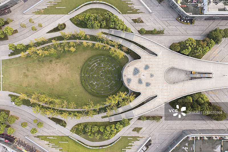 航拍钱江世纪公园图片素材