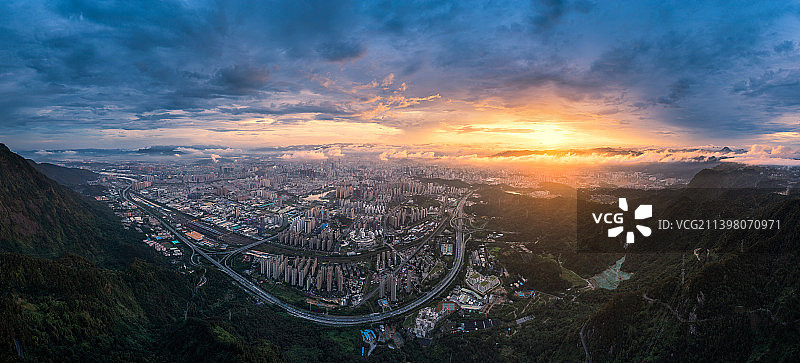 鼓岭夜色图片素材