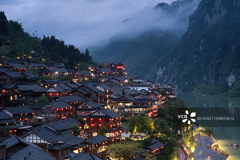 重庆市酉阳龚滩古镇图片素材