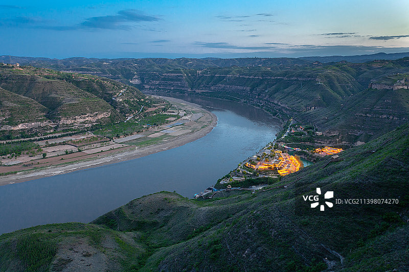 陕西黄河乾坤湾风景区清水湾图片素材